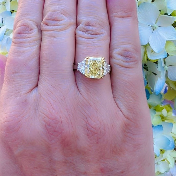 Fancy Yellow Cushion Cut Yellow Canary Diamond Price Carat Canary