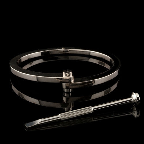 Cartier Menotte Handcuff White Gold Bangle Bracelet