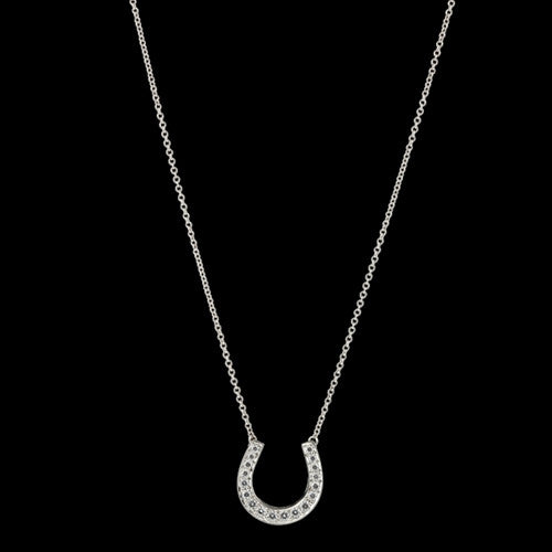 Tiffany Diamond Platinum Horseshoe Necklace