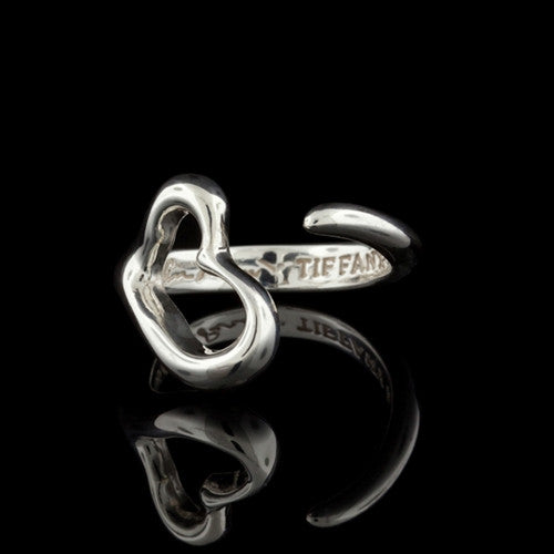 Tiffany & Co. Peretti Silver Open Heart Ring - 66mint Fine