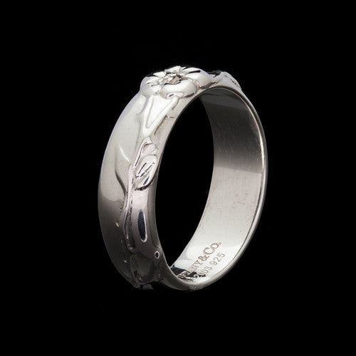 Tiffany & Co. Silver Flower Band Ring - 66mint Fine Estate Jewelry