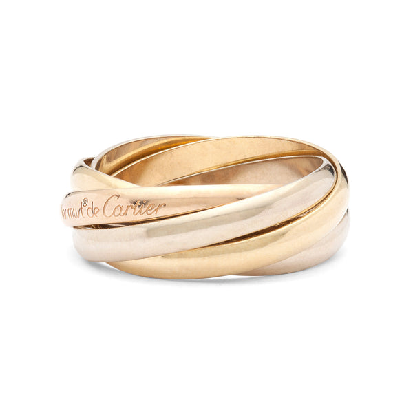 les must de Cartier Trinity Tri-Gold 5 Band Ring - 66mint Fine