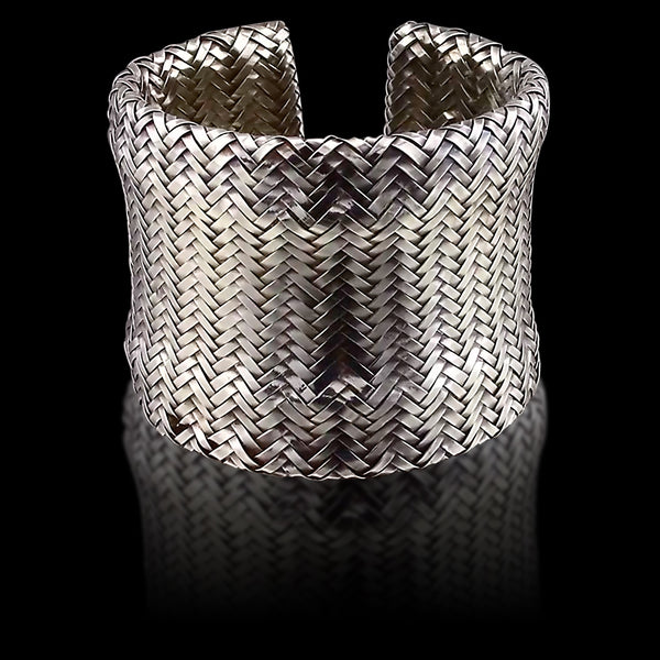 Angela Cummings Sterling Silver Woven Cuff Bracelet - 66mint Fine