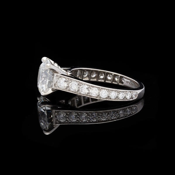 Cartier 1895 pave solitaire deals