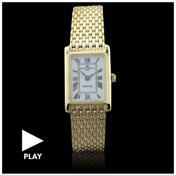 yellow gold baume and mercier gold womens watch