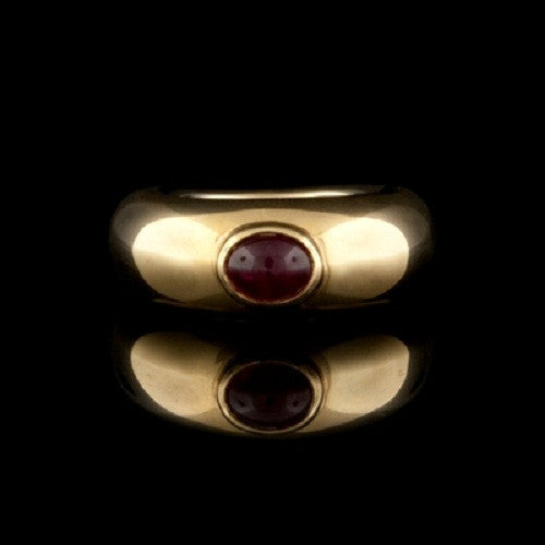 Vintage Chaumet Gypsy Set Ruby Chunky Ring