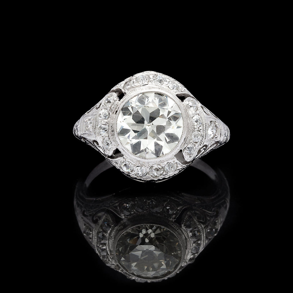 Estate 2.72-ct Diamond and White Gold Ring