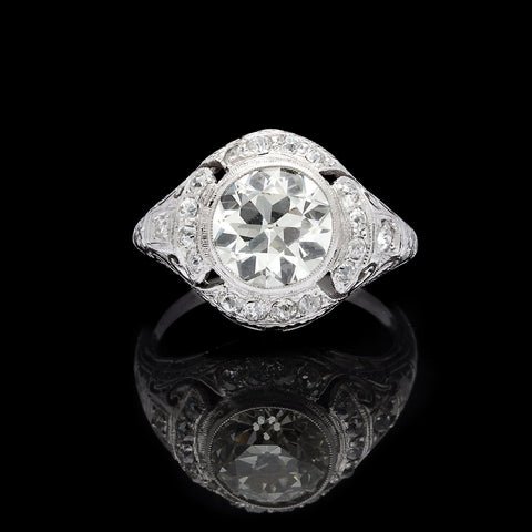Estate 2.72-ct Diamond and White Gold Ring
