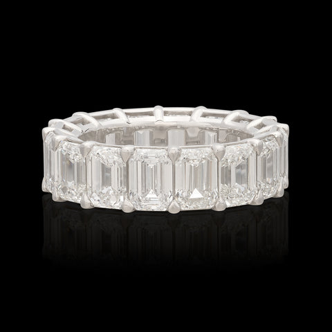 Showstopping Emerald Cut Diamond Eternity Band Ring