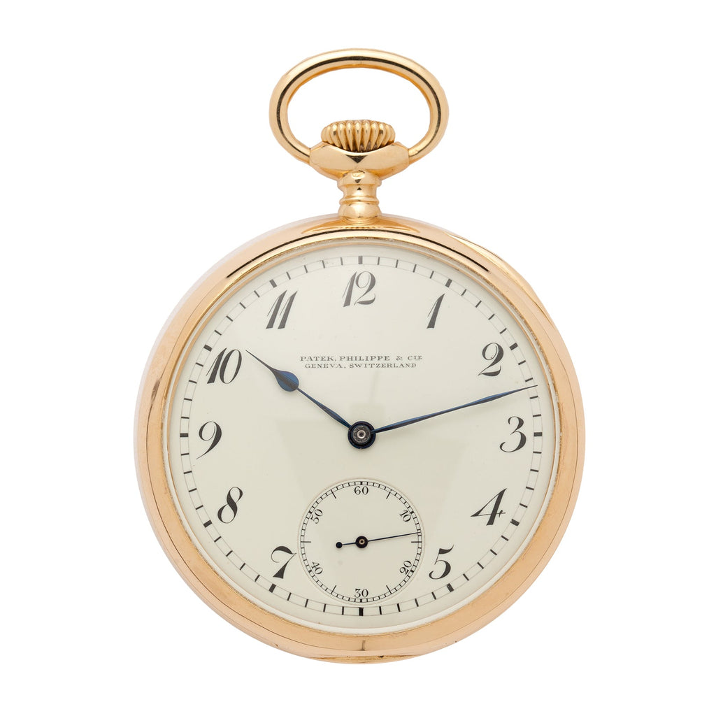 Antique Patek Phillipe Gold Pocket Watch with Wearable Leather Strap