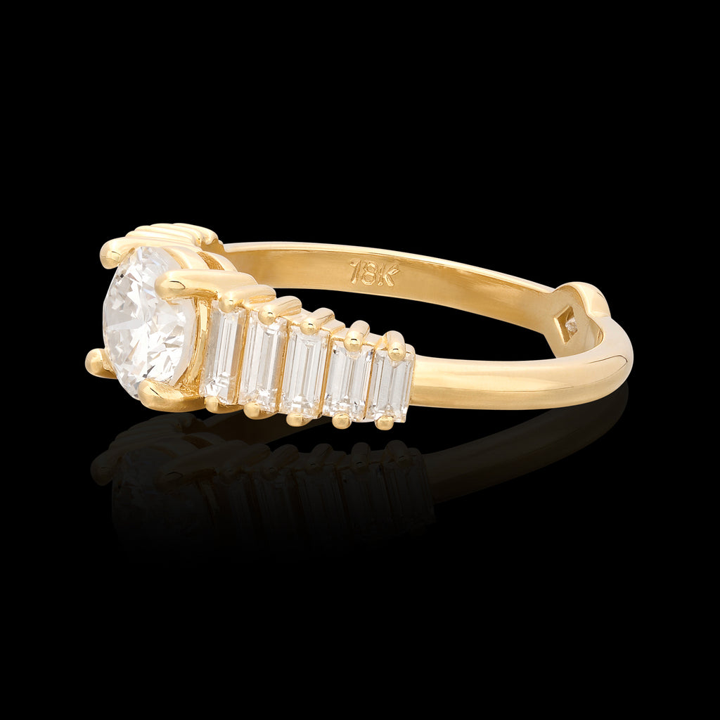 Custom 18kt Gold GIA Diamond Ring