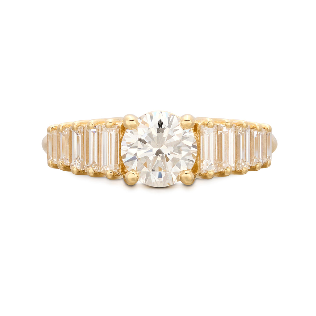 Custom 18kt Gold GIA Diamond Ring