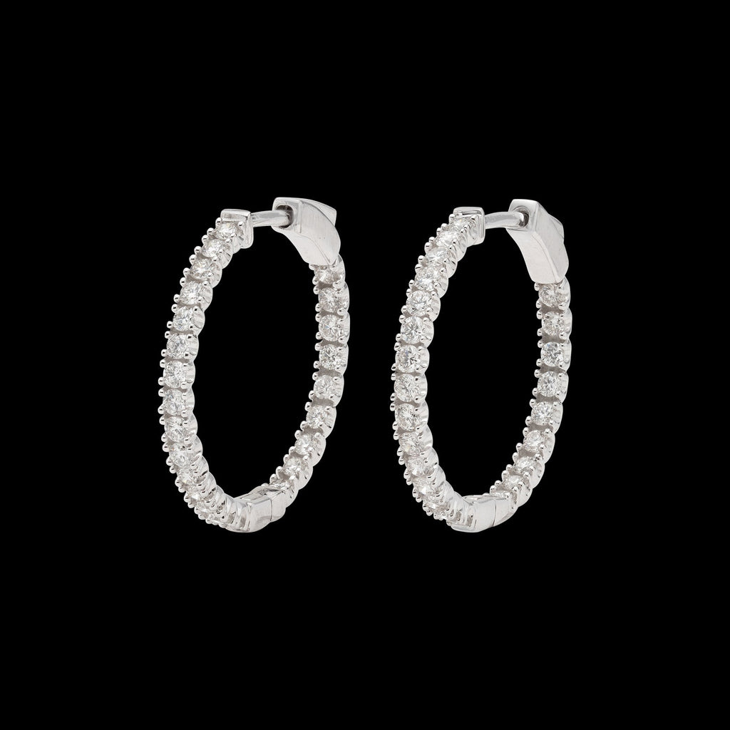 Inside/Out Diamond Hoop Earrings