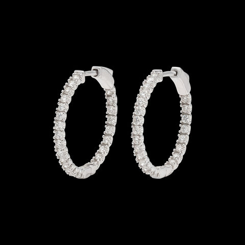 Inside/Out Diamond Hoop Earrings