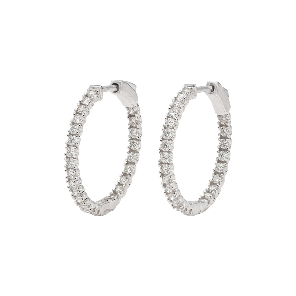 Inside/Out Diamond Hoop Earrings