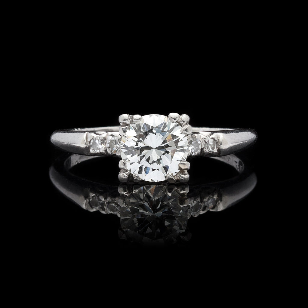1950's Estate Diamond & Platinum Engagement Ring