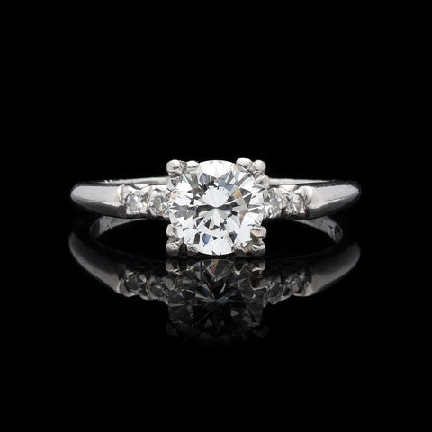 1950's Estate Diamond & Platinum Engagement Ring
