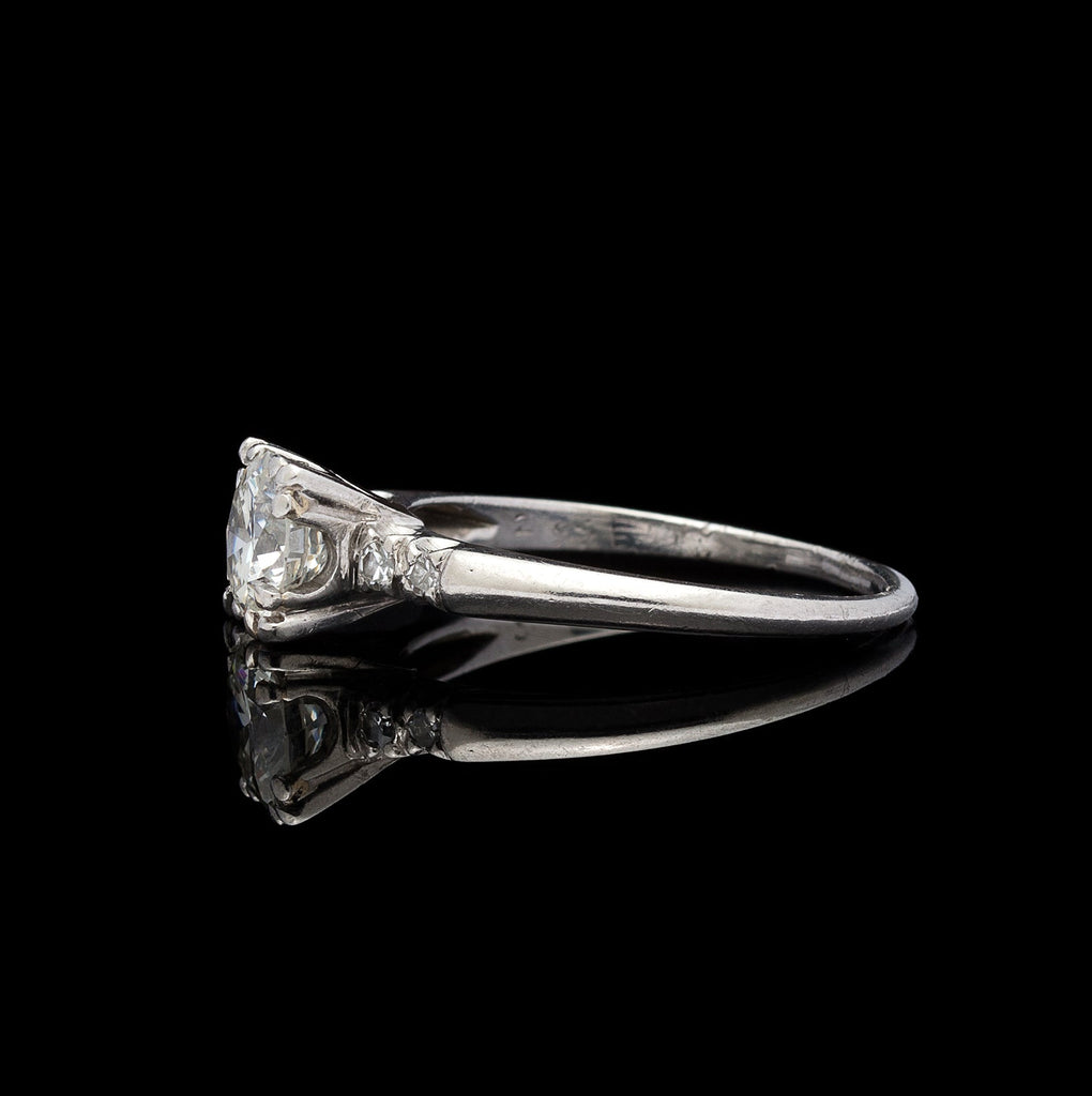 1950's Estate Diamond & Platinum Engagement Ring