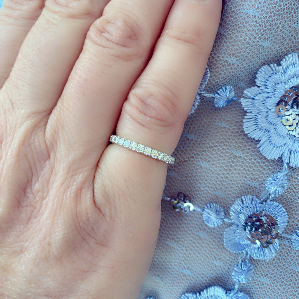 Diamond & Platinum Eternity Band