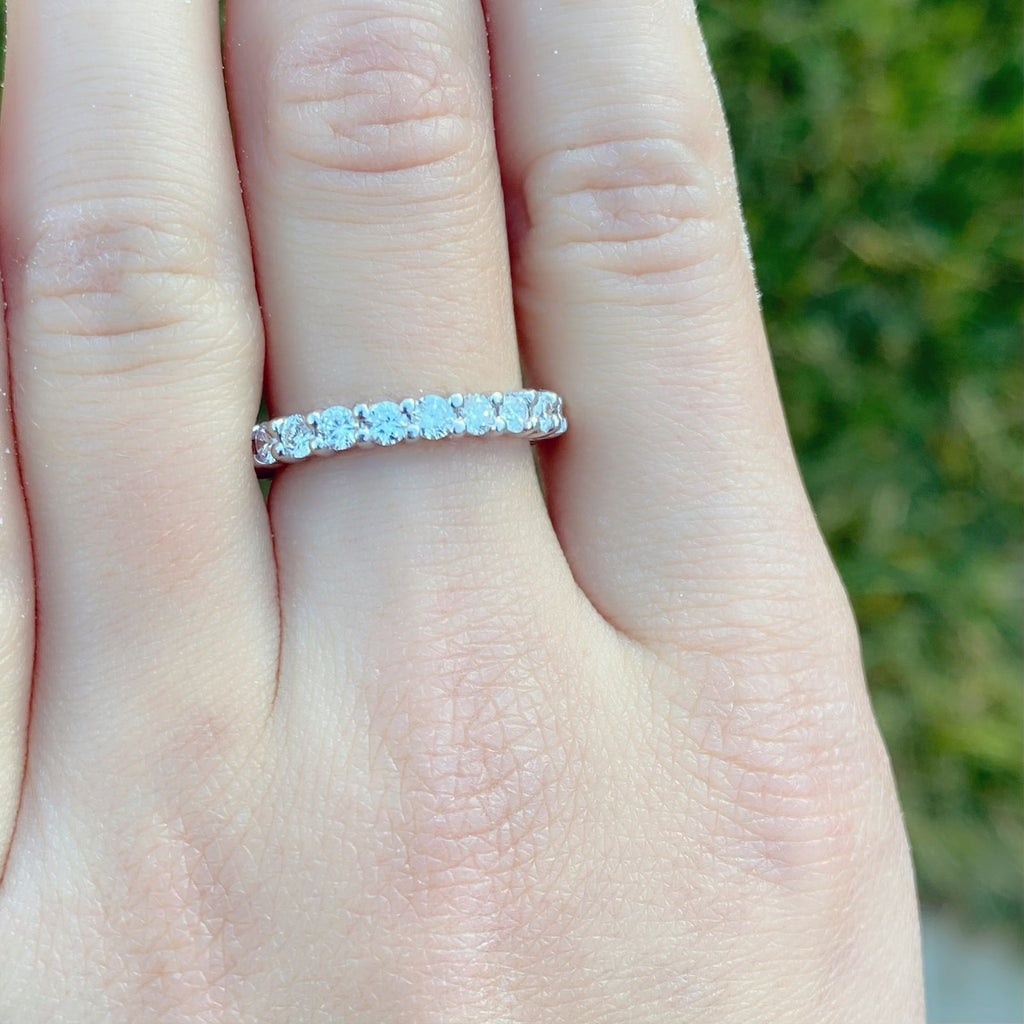 Diamond & Platinum Eternity Band