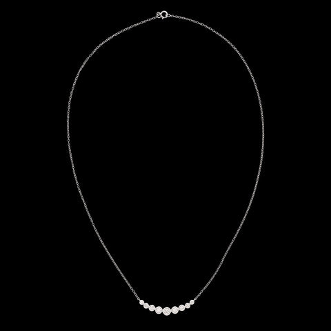 White Gold Bezel Set Diamond Necklace