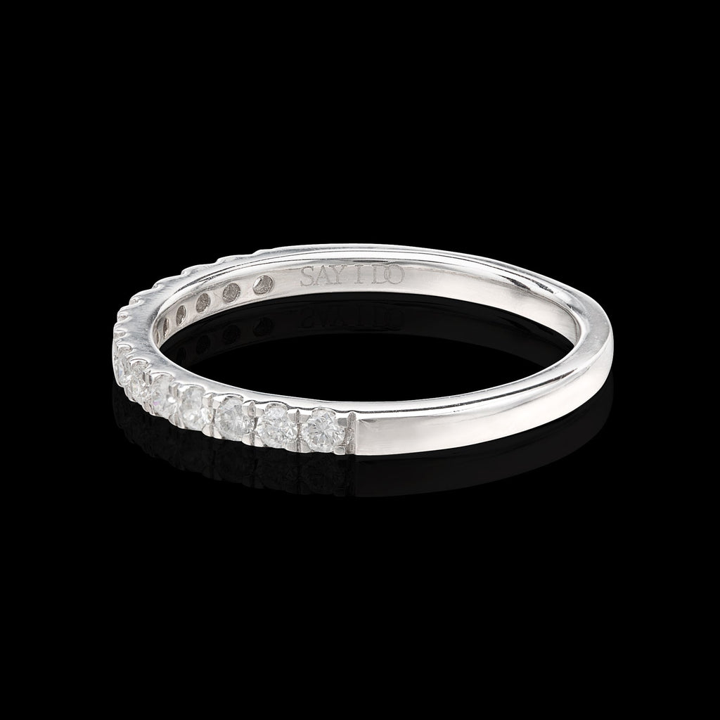 Diamond & 14k White Gold Band