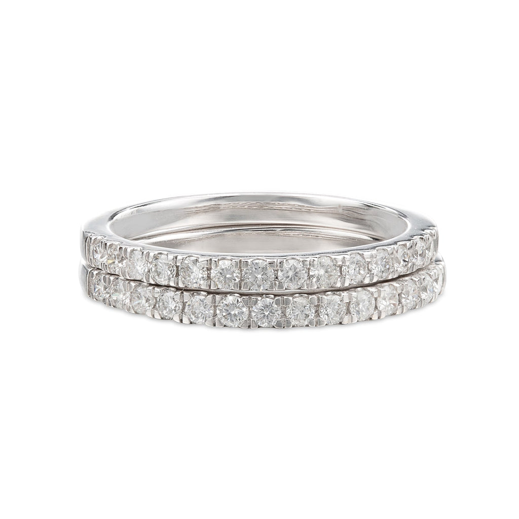 Diamond & 14k White Gold Band