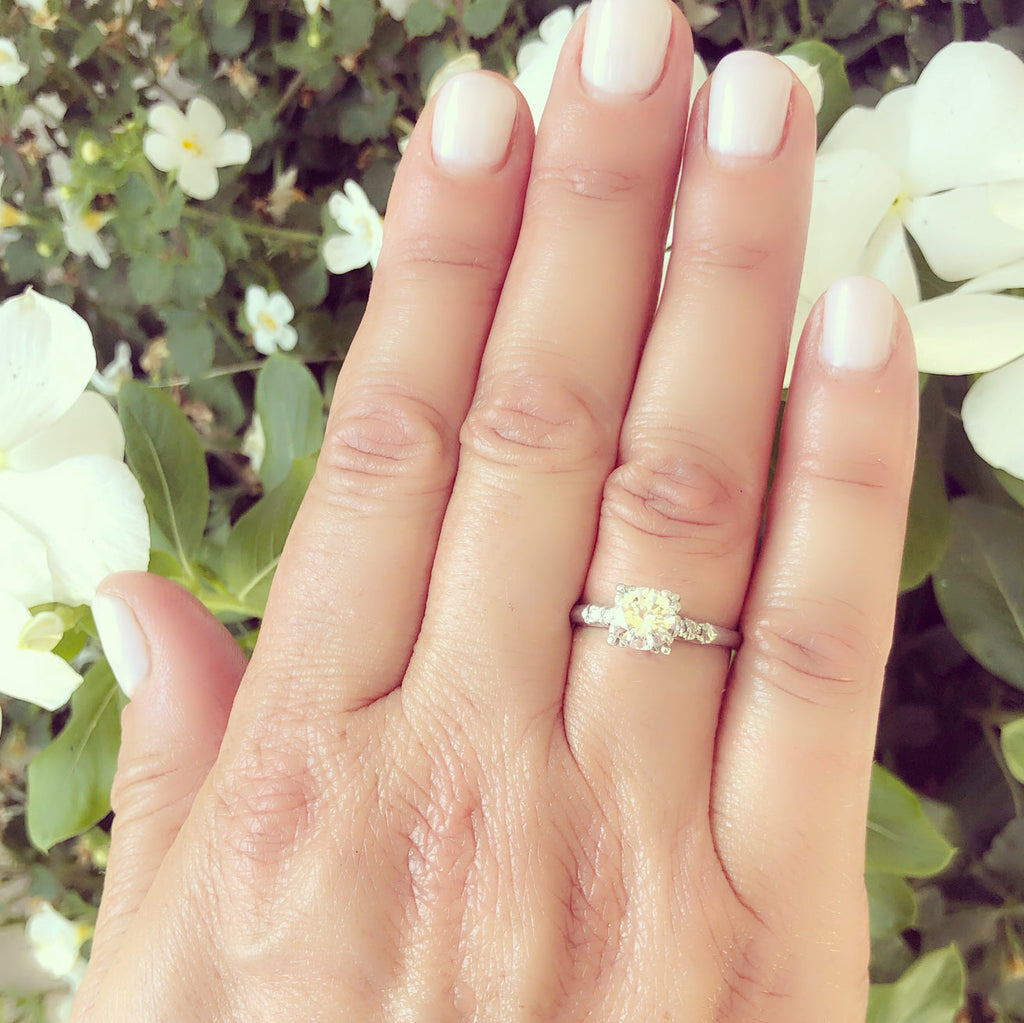 1950's Estate Diamond & Platinum Engagement Ring