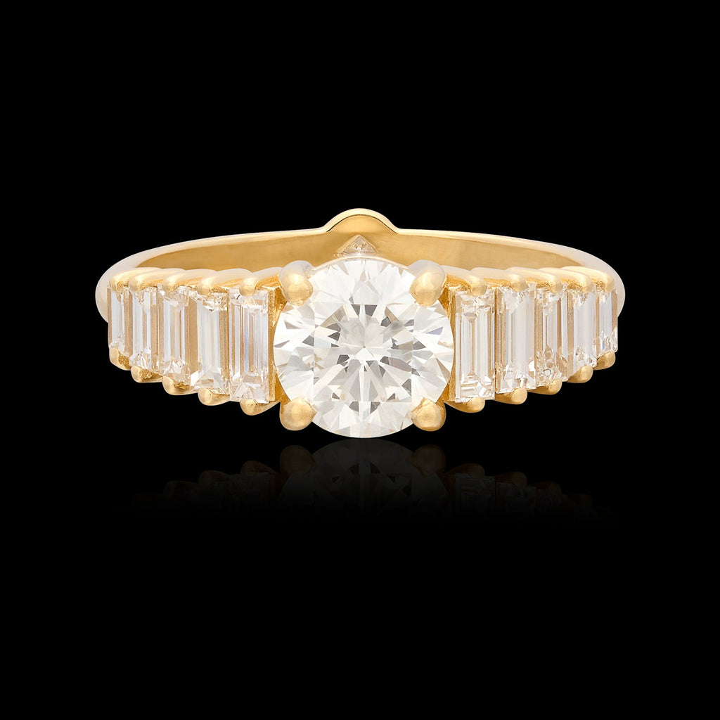 1.01carat Diamond & 18k Yellow Gold Ring