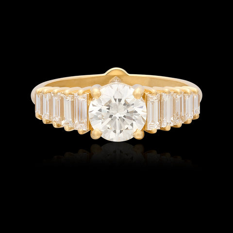 1.01carat Diamond & 18k Yellow Gold Ring