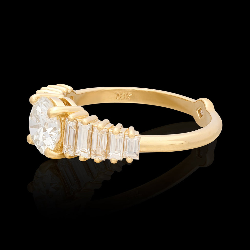 1.01carat Diamond & 18k Yellow Gold Ring