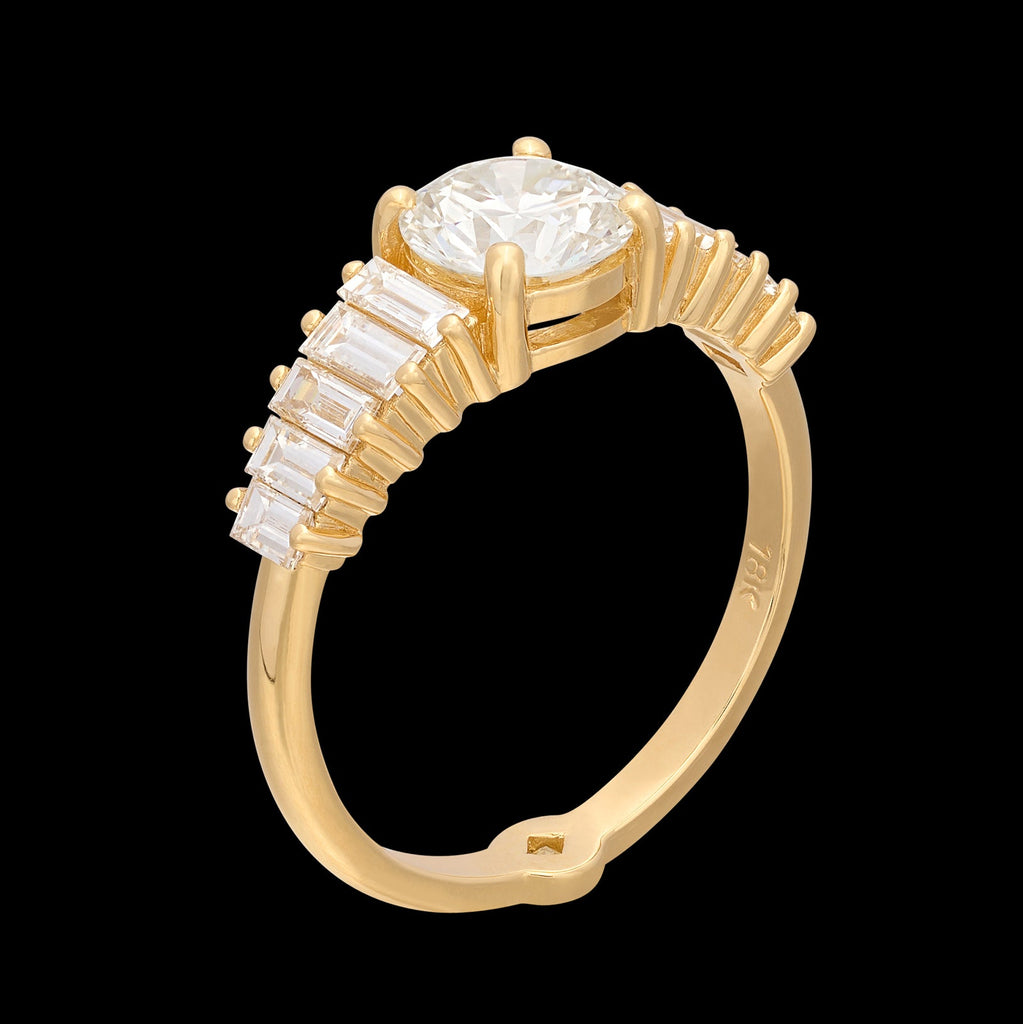 1.01carat Diamond & 18k Yellow Gold Ring