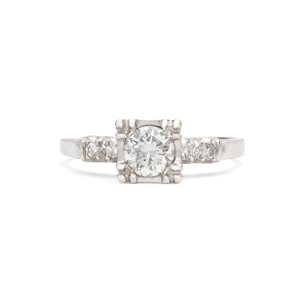 Estate Diamond & Platinum Engagement Ring