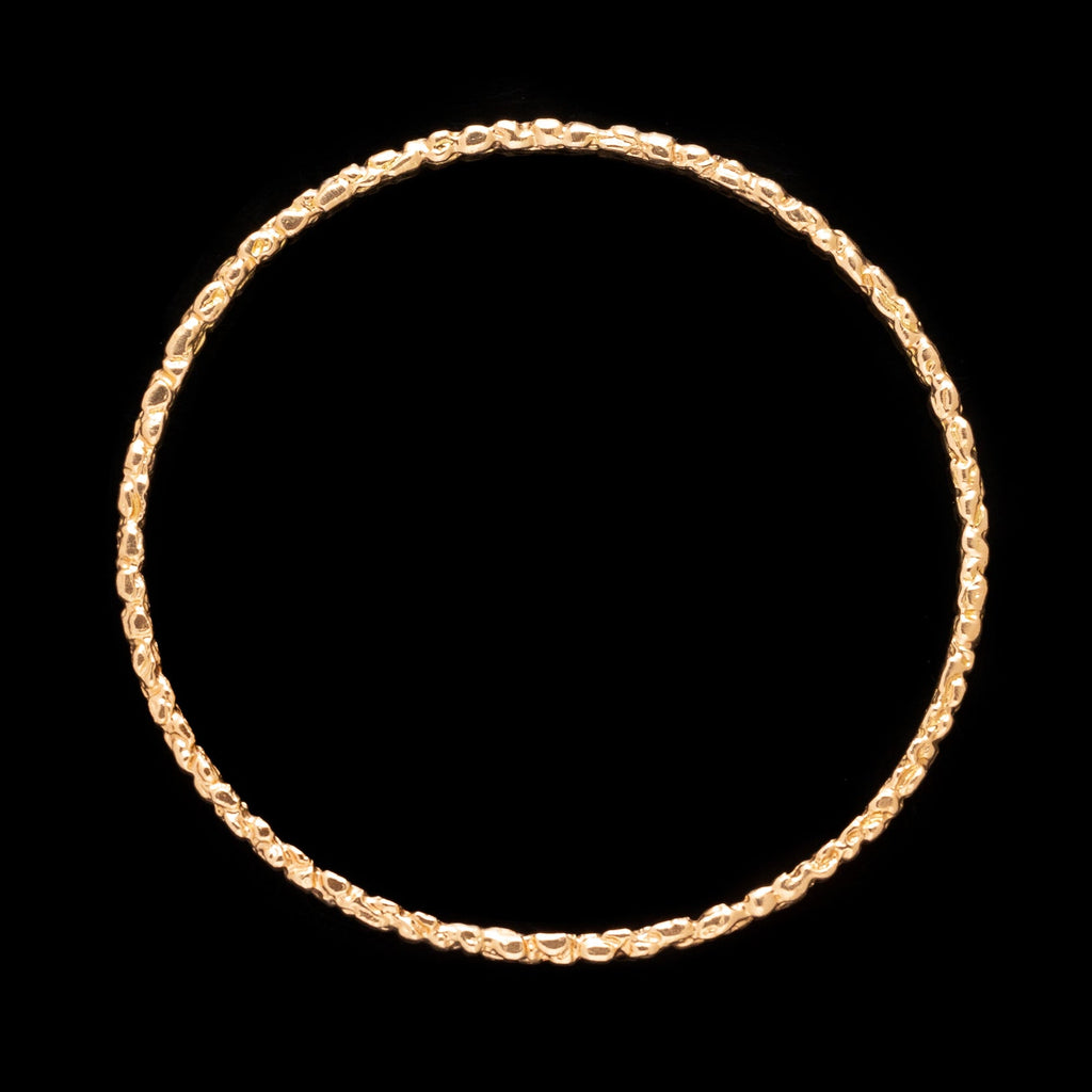Textured 18k Rose Gold Bangle Bracelet
