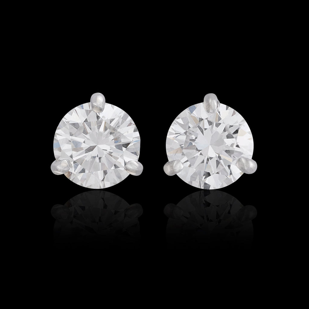 GIA 1.66-cts. Diamond Stud Earrings