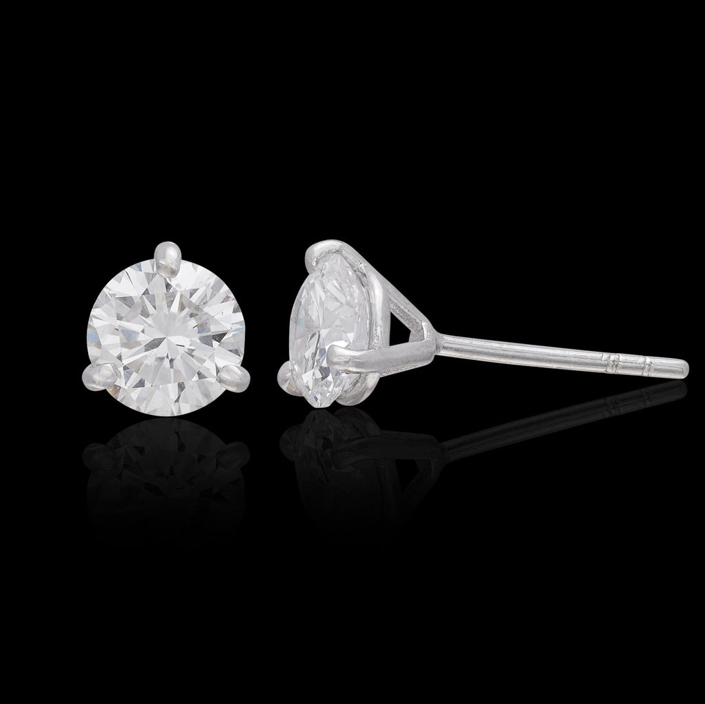 GIA 1.66-cts. Diamond Stud Earrings