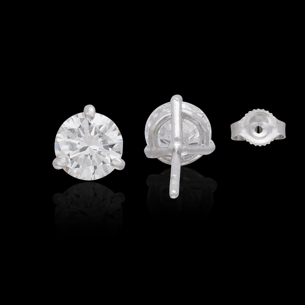 GIA 1.66-cts. Diamond Stud Earrings