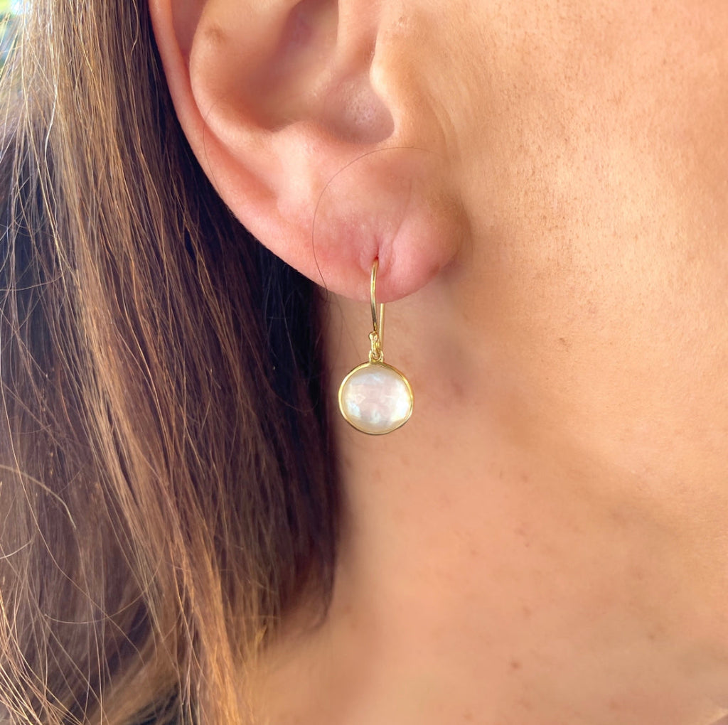 Ippolita Lollipop Mother Of Pearl & Yellow Gold Earrings