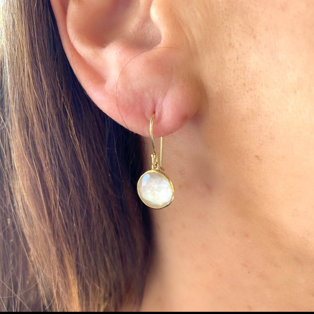 Ippolita Lollipop Mother Of Pearl & Yellow Gold Earrings