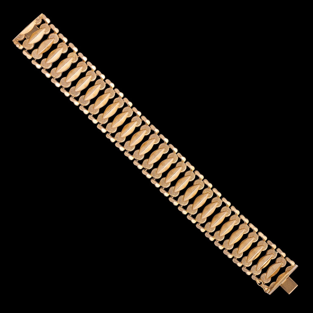 18k Yellow Gold Wide Link Bracelet