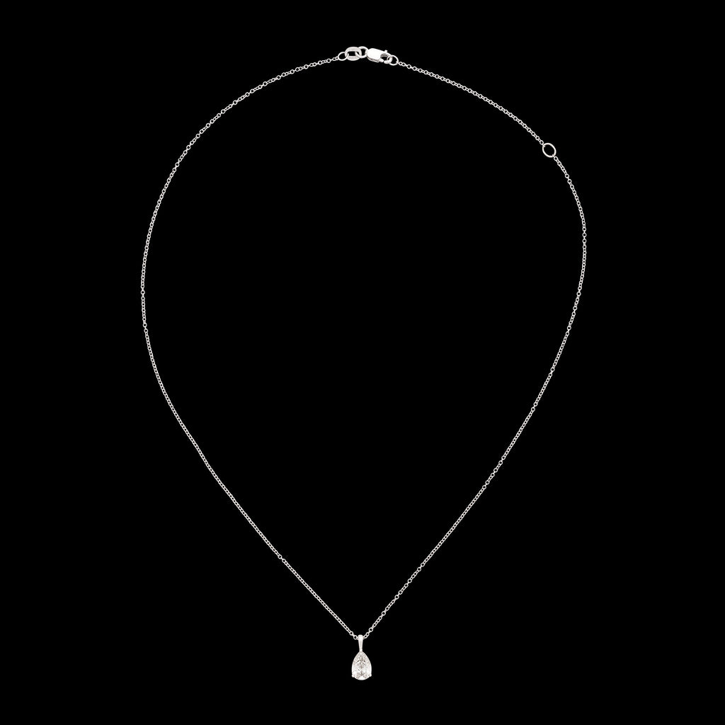1.05ct Pear Shaped Diamond Pendant Necklace