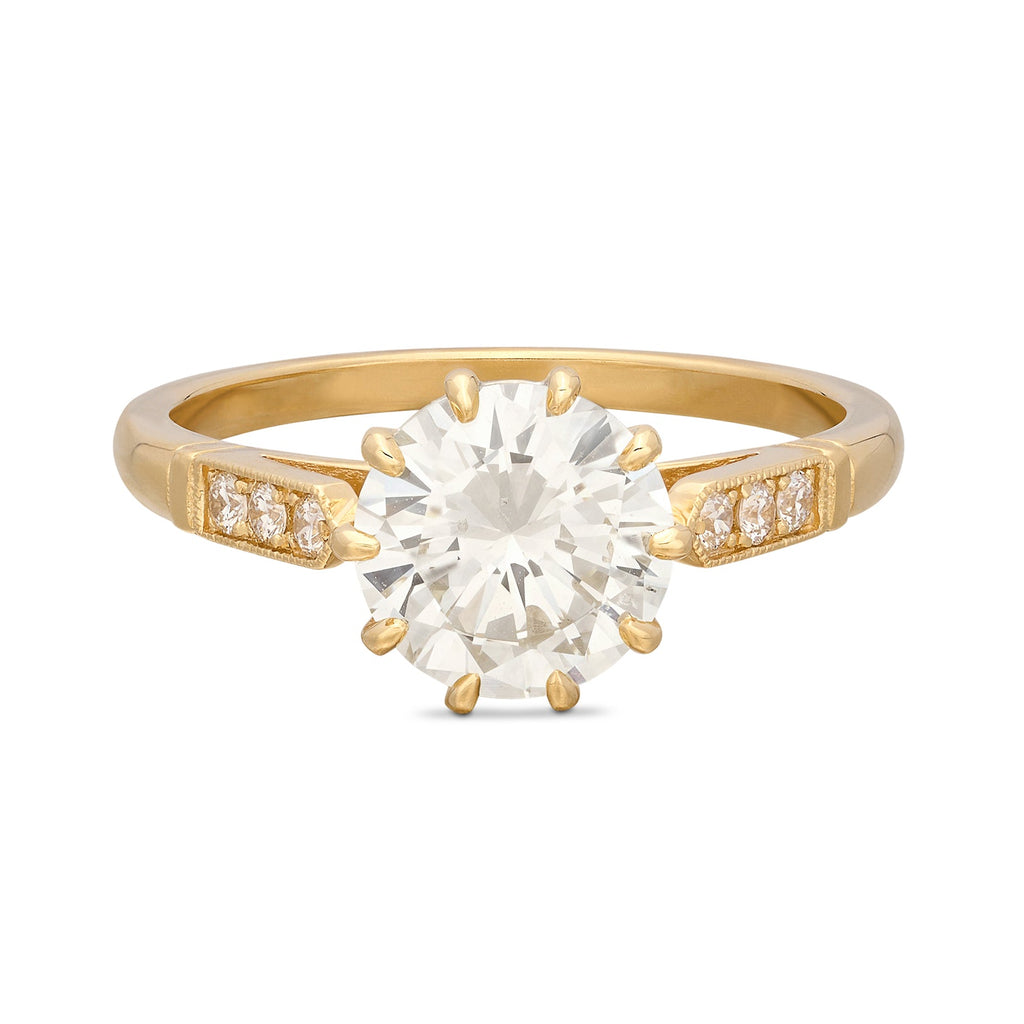 Estate 1.66-cts. Diamond & Gold Engagement Ring