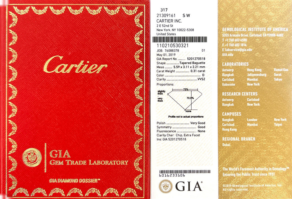 Cartier 1.51-ct. H/VS1 Diamond & Platinum Engagement Ring