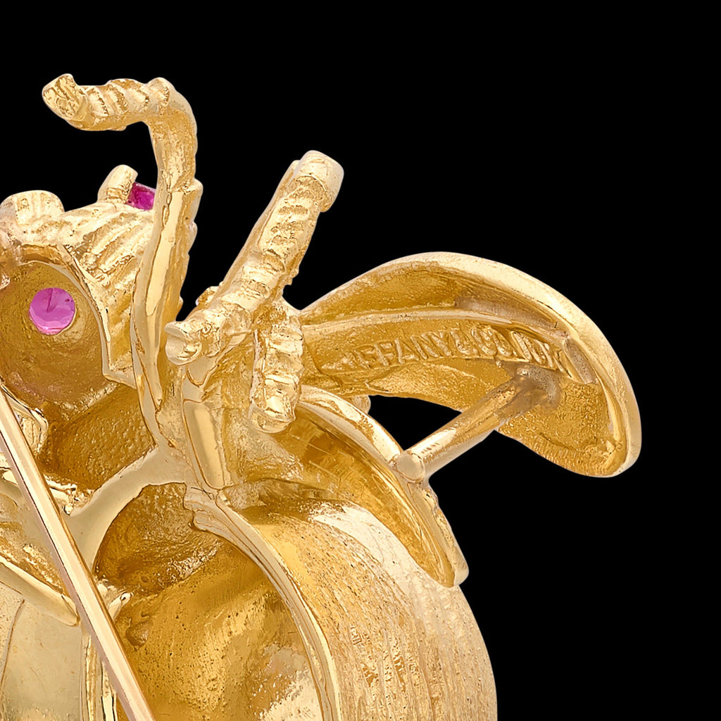 18kt Gold & Ruby Bug Brooch by Tiffany & Co.