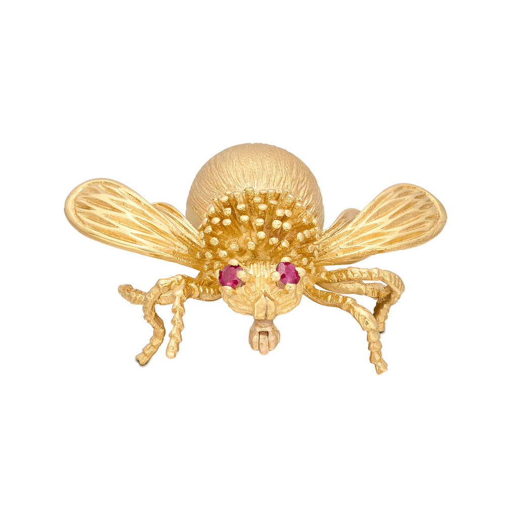 18kt Gold & Ruby Bug Brooch by Tiffany & Co.
