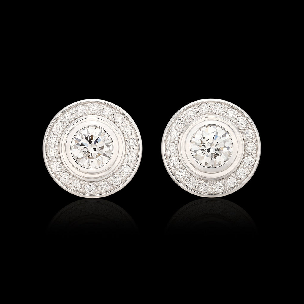 Cartier Diamond Halo Earrings
