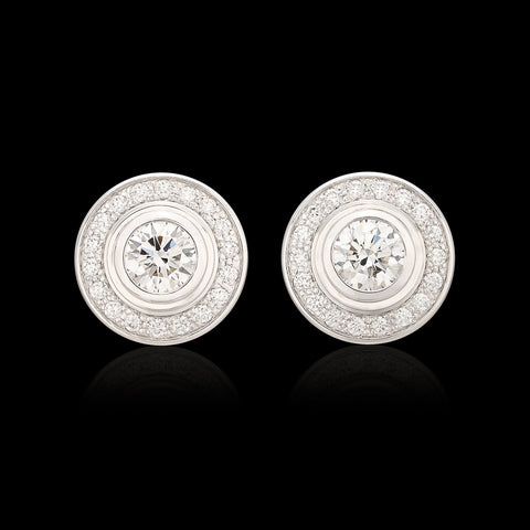 Cartier Diamond Halo Earrings