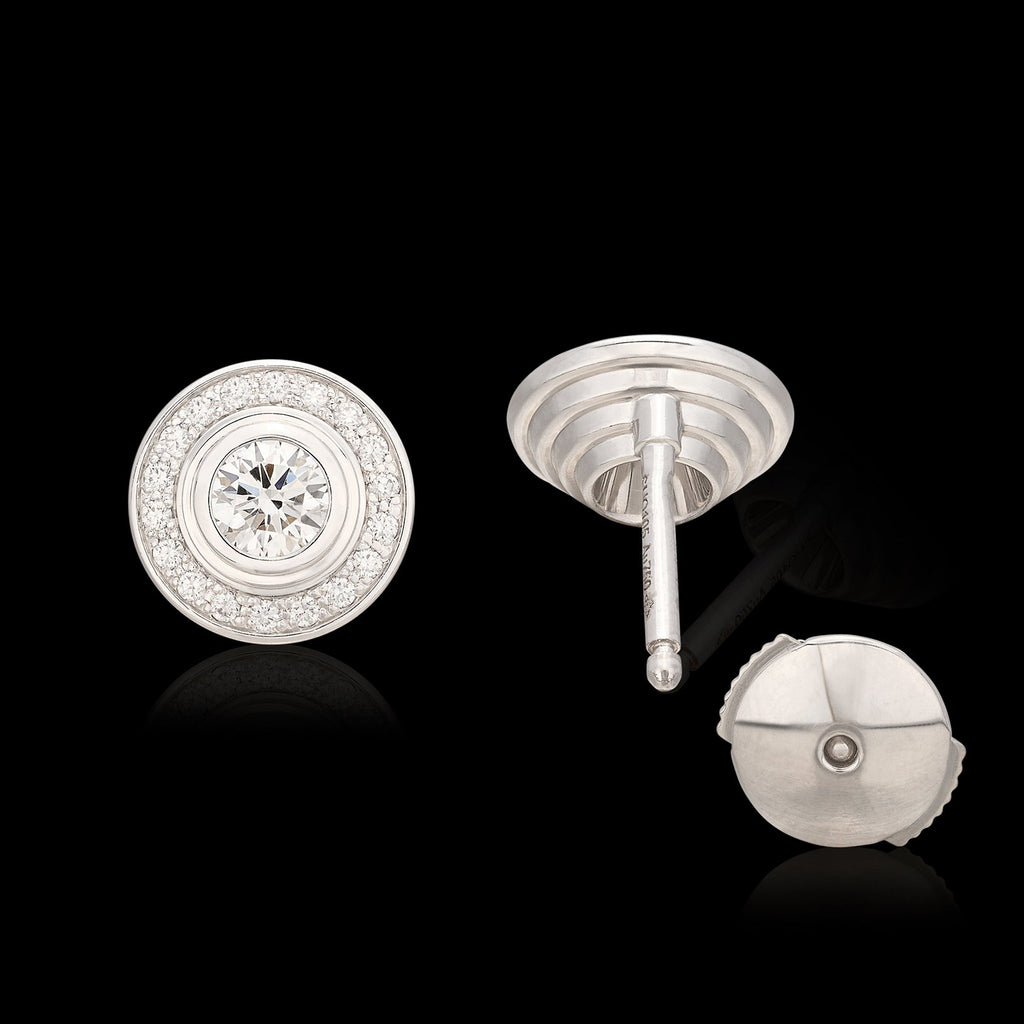 Cartier Diamond Halo Earrings
