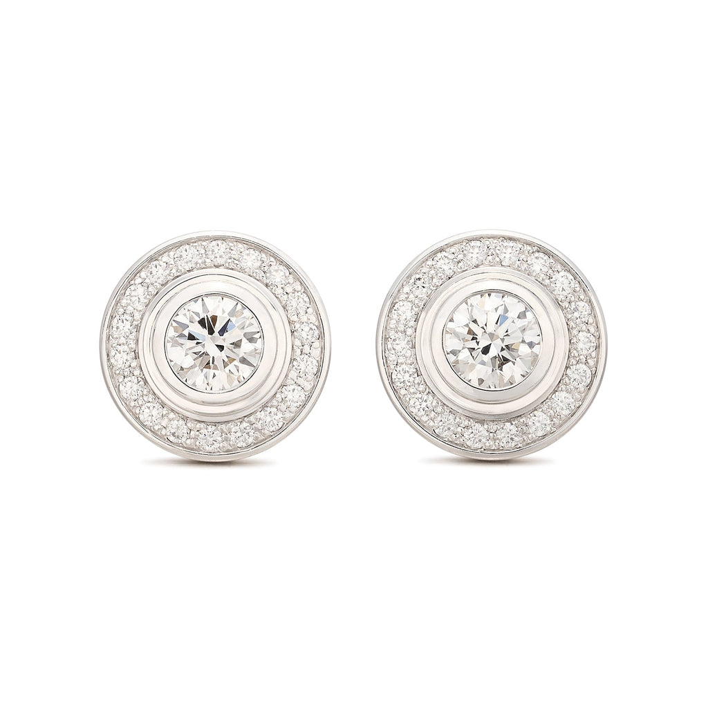 Cartier Diamond Halo Earrings