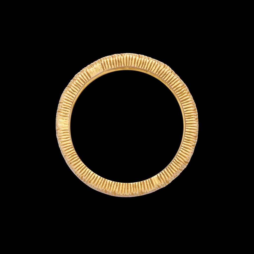 18kt Yellow and White Gold Wide Diamond Band Ring